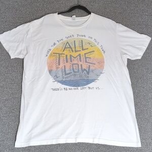 All Time Low - Runaways Album Band Tee Size XL in White